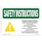 Signmission OSHA INSTRUCTIONS Sign, To Avoid Possible Serious Personal, 7in X 5in Decal, 5" W, 7" L, Landscape OS-SI-D-57-L-11456 - alternate 1